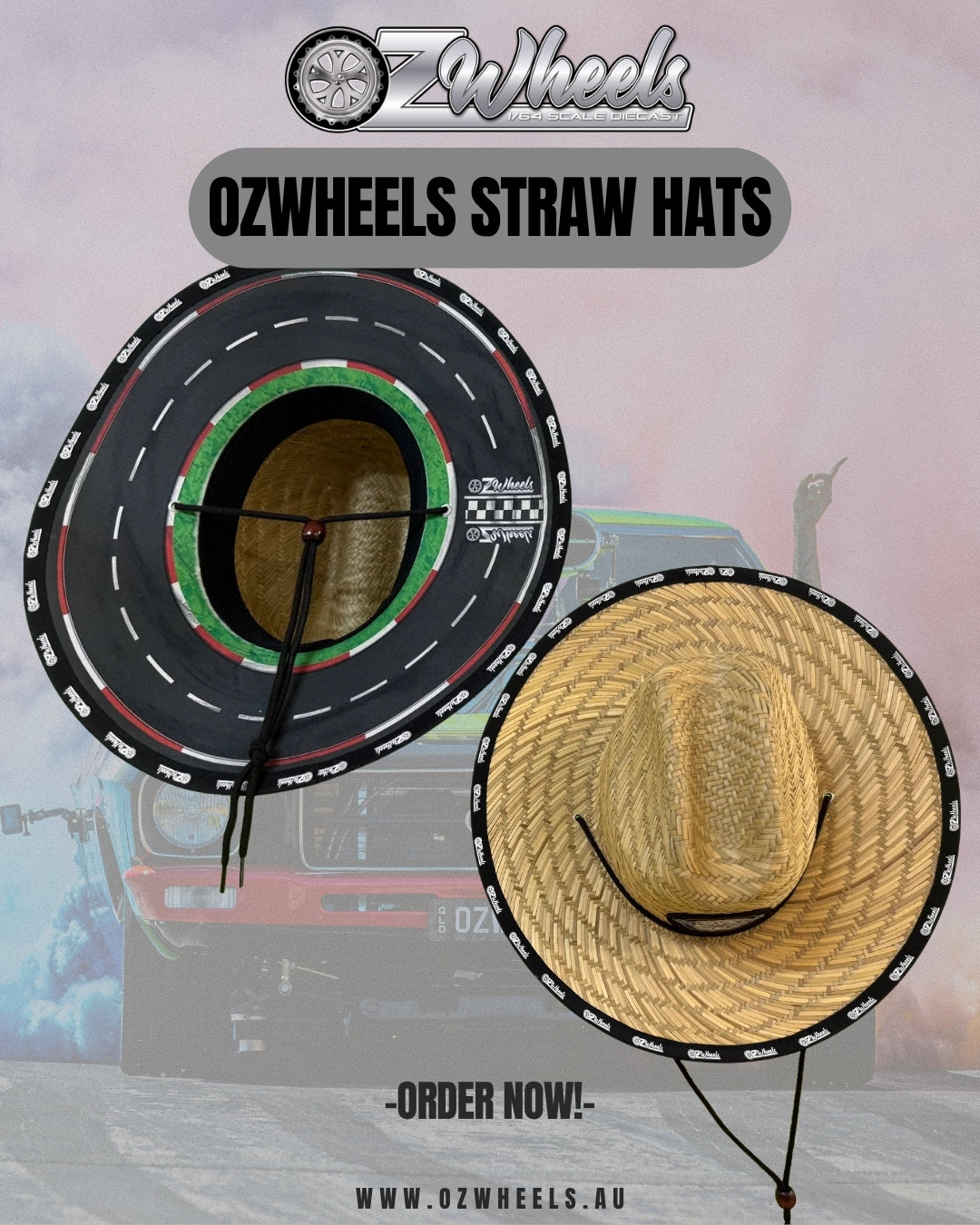 OzWheels Straw Hats